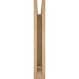 Ekena Millwork - BKTUR035X20X24BOA01RCPR - Timberthane Faux Wood Balboa Style Bracket, Traditional Ends, 3 1/2"W x 20"D x 24"H, Primed Tan