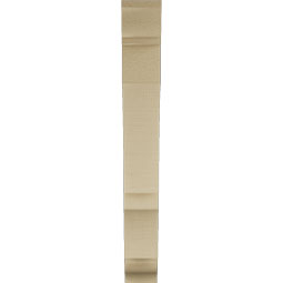 Ekena Millwork - BKTUR035X20X28BOA01RCPR - Timberthane Faux Wood Balboa Style Bracket, Traditional Ends, 3 1/2"W x 20"D x 28"H, Primed Tan