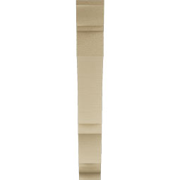 Ekena Millwork - BKTUR035X22X26BOA01RCPR - Timberthane Faux Wood Balboa Style Bracket, Traditional Ends, 3 1/2"W x 22"D x 26"H, Primed Tan