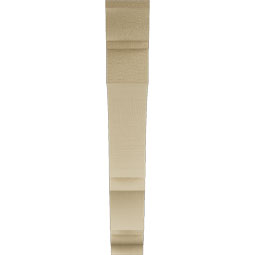 Ekena Millwork - BKTUR035X24X24BOA01RCPR - Timberthane Faux Wood Balboa Style Bracket, Traditional Ends, 3 1/2"W x 24"D x 24"H, Primed Tan