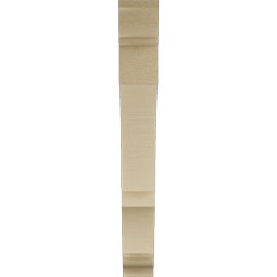 Ekena Millwork - BKTUR035X24X28BOA01RCPR - Timberthane Faux Wood Balboa Style Bracket, Traditional Ends, 3 1/2"W x 24"D x 28"H, Primed Tan