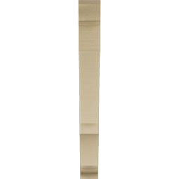 Ekena Millwork - BKTUR035X24X32BOA01RCPR - Timberthane Faux Wood Balboa Style Bracket, Traditional Ends, 3 1/2"W x 24"D x 32"H, Primed Tan