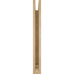 Ekena Millwork - BKTUR035X24X32BOA01RCPR - Timberthane Faux Wood Balboa Style Bracket, Traditional Ends, 3 1/2"W x 24"D x 32"H, Primed Tan