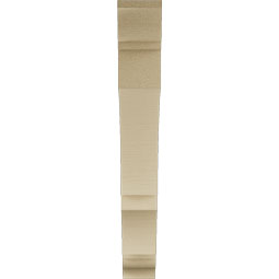 Ekena Millwork - BKTUR035X26X26BOA01RCPR - Timberthane Faux Wood Balboa Style Bracket, Traditional Ends, 3 1/2"W x 26"D x 26"H, Primed Tan