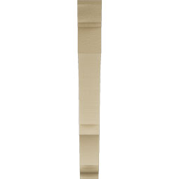 Ekena Millwork - BKTUR035X26X30BOA01RCPR - Timberthane Faux Wood Balboa Style Bracket, Traditional Ends, 3 1/2"W x 26"D x 30"H, Primed Tan