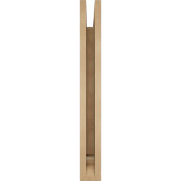 Ekena Millwork - BKTUR035X26X30BOA01RCPR - Timberthane Faux Wood Balboa Style Bracket, Traditional Ends, 3 1/2"W x 26"D x 30"H, Primed Tan