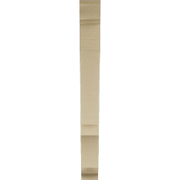Ekena Millwork - BKTUR035X26X34BOA01RCPR - Timberthane Faux Wood Balboa Style Bracket, Traditional Ends, 3 1/2"W x 26"D x 34"H, Primed Tan