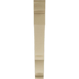 Ekena Millwork - BKTUR035X28X28BOA01RCPR - Timberthane Faux Wood Balboa Style Bracket, Traditional Ends, 3 1/2"W x 28"D x 28"H, Primed Tan
