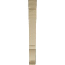 Ekena Millwork - BKTUR035X28X32BOA01RCPR - Timberthane Faux Wood Balboa Style Bracket, Traditional Ends, 3 1/2"W x 28"D x 32"H, Primed Tan