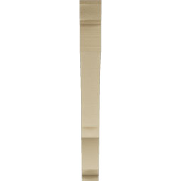 Ekena Millwork - BKTUR035X30X34BOA01RCPR - Timberthane Faux Wood Balboa Style Bracket, Traditional Ends, 3 1/2"W x 30"D x 34"H, Primed Tan