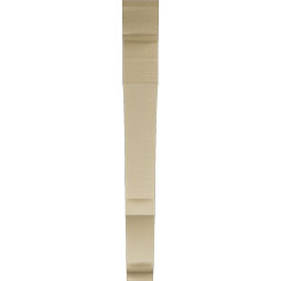 Ekena Millwork - BKTUR035X32X32BOA01RCPR - Timberthane Faux Wood Balboa Style Bracket, Traditional Ends, 3 1/2"W x 32"D x 32"H, Primed Tan