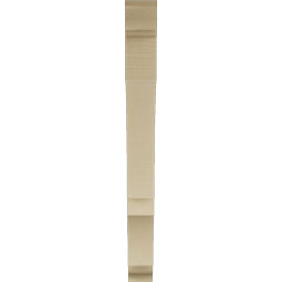 Ekena Millwork - BKTUR035X32X36BOA01RCPR - Timberthane Faux Wood Balboa Style Bracket, Traditional Ends, 3 1/2"W x 32"D x 36"H, Primed Tan