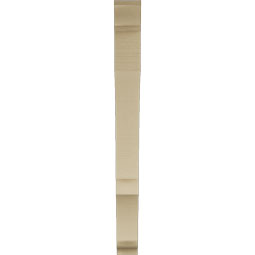 Ekena Millwork - BKTUR035X32X38BOA01RCPR - Timberthane Faux Wood Balboa Style Bracket, Traditional Ends, 3 1/2"W x 32"D x 38"H, Primed Tan