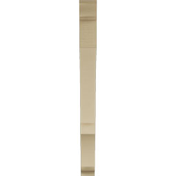 Ekena Millwork - BKTUR035X32X40BOA01RCPR - Timberthane Faux Wood Balboa Style Bracket, Traditional Ends, 3 1/2"W x 32"D x 40"H, Primed Tan