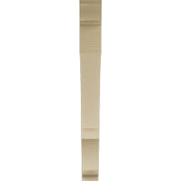 Ekena Millwork - BKTUR035X34X34BOA01RCPR - Timberthane Faux Wood Balboa Style Bracket, Traditional Ends, 3 1/2"W x 34"D x 34"H, Primed Tan