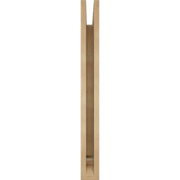 Ekena Millwork - BKTUR035X34X34BOA01RCPR - Timberthane Faux Wood Balboa Style Bracket, Traditional Ends, 3 1/2"W x 34"D x 34"H, Primed Tan