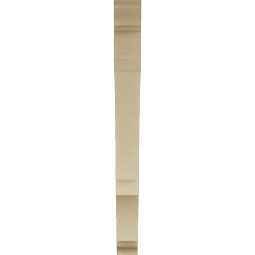 Ekena Millwork - BKTUR035X34X38BOA01RCPR - Timberthane Faux Wood Balboa Style Bracket, Traditional Ends, 3 1/2"W x 34"D x 38"H, Primed Tan
