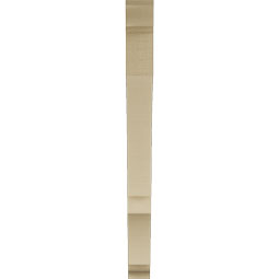 Ekena Millwork - BKTUR035X34X40BOA01RCPR - Timberthane Faux Wood Balboa Style Bracket, Traditional Ends, 3 1/2"W x 34"D x 40"H, Primed Tan