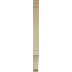 Ekena Millwork - BKTUR035X34X46BOA01RCPR - Timberthane Faux Wood Balboa Style Bracket, Traditional Ends, 3 1/2"W x 34"D x 46"H, Primed Tan