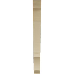 Ekena Millwork - BKTUR035X36X36BOA01RCPR - Timberthane Faux Wood Balboa Style Bracket, Traditional Ends, 3 1/2"W x 36"D x 36"H, Primed Tan