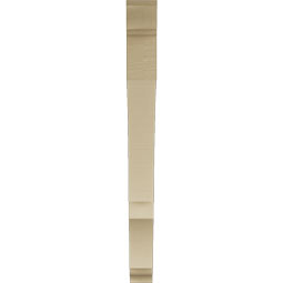Ekena Millwork - BKTUR035X38X38BOA01RCPR - Timberthane Faux Wood Balboa Style Bracket, Traditional Ends, 3 1/2"W x 38"D x 38"H, Primed Tan