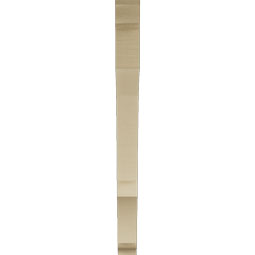 Ekena Millwork - BKTUR035X38X42BOA01RCPR - Timberthane Faux Wood Balboa Style Bracket, Traditional Ends, 3 1/2"W x 38"D x 42"H, Primed Tan