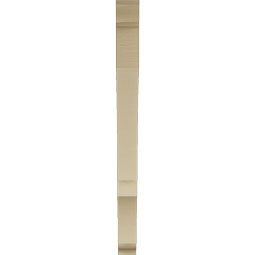 Ekena Millwork - BKTUR035X38X44BOA01RCPR - Timberthane Faux Wood Balboa Style Bracket, Traditional Ends, 3 1/2"W x 38"D x 44"H, Primed Tan