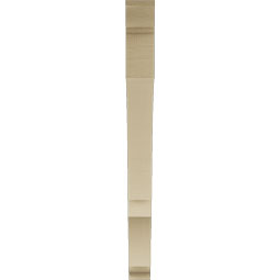 Ekena Millwork - BKTUR035X40X40BOA01RCPR - Timberthane Faux Wood Balboa Style Bracket, Traditional Ends, 3 1/2"W x 40"D x 40"H, Primed Tan