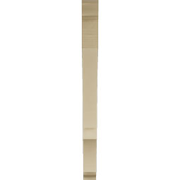 Ekena Millwork - BKTUR035X40X44BOA01RCPR - Timberthane Faux Wood Balboa Style Bracket, Traditional Ends, 3 1/2"W x 40"D x 44"H, Primed Tan