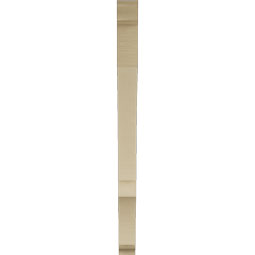 Ekena Millwork - BKTUR035X40X48BOA01RCPR - Timberthane Faux Wood Balboa Style Bracket, Traditional Ends, 3 1/2"W x 40"D x 48"H, Primed Tan