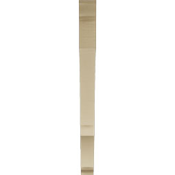 Ekena Millwork - BKTUR035X42X42BOA01RCPR - Timberthane Faux Wood Balboa Style Bracket, Traditional Ends, 3 1/2"W x 42"D x 42"H, Primed Tan