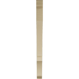 Ekena Millwork - BKTUR035X42X48BOA01RCPR - Timberthane Faux Wood Balboa Style Bracket, Traditional Ends, 3 1/2"W x 42"D x 48"H, Primed Tan