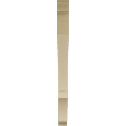 Ekena Millwork - BKTUR035X44X44BOA01RCPR - Timberthane Faux Wood Balboa Style Bracket, Traditional Ends, 3 1/2"W x 44"D x 44"H, Primed Tan
