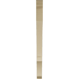 Ekena Millwork - BKTUR035X44X48BOA01RCPR - Timberthane Faux Wood Balboa Style Bracket, Traditional Ends, 3 1/2"W x 44"D x 48"H, Primed Tan