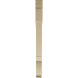 Ekena Millwork - BKTUR035X46X46BOA01RCPR - Timberthane Faux Wood Balboa Style Bracket, Traditional Ends, 3 1/2"W x 46"D x 46"H, Primed Tan