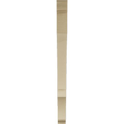 Ekena Millwork - BKTUR035X48X48BOA01RCPR - Timberthane Faux Wood Balboa Style Bracket, Traditional Ends, 3 1/2"W x 48"D x 48"H, Primed Tan