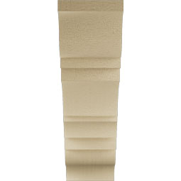 Ekena Millwork - BKTUR055X18X18BOA01RCPR - Timberthane Faux Wood Balboa Style Bracket, Traditional Ends, 5 1/2"W x 18"D x 18"H, Primed Tan