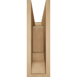 Ekena Millwork - BKTUR055X18X18BOA01RCPR - Timberthane Faux Wood Balboa Style Bracket, Traditional Ends, 5 1/2"W x 18"D x 18"H, Primed Tan
