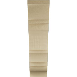 Ekena Millwork - BKTUR055X18X22BOA01RCPR - Timberthane Faux Wood Balboa Style Bracket, Traditional Ends, 5 1/2"W x 18"D x 22"H, Primed Tan