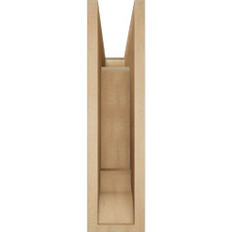 Ekena Millwork - BKTUR055X18X22BOA01RCPR - Timberthane Faux Wood Balboa Style Bracket, Traditional Ends, 5 1/2"W x 18"D x 22"H, Primed Tan