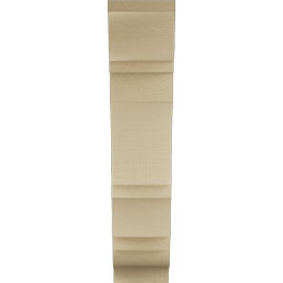 Ekena Millwork - BKTUR055X18X26BOA01RCPR - Timberthane Faux Wood Balboa Style Bracket, Traditional Ends, 5 1/2"W x 18"D x 26"H, Primed Tan