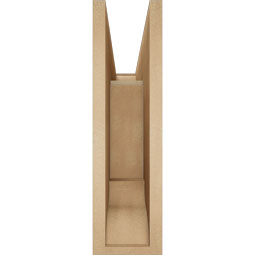 Ekena Millwork - BKTUR055X20X20BOA01RCPR - Timberthane Faux Wood Balboa Style Bracket, Traditional Ends, 5 1/2"W x 20"D x 20"H, Primed Tan