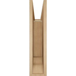 Ekena Millwork - BKTUR055X20X24BOA01RCPR - Timberthane Faux Wood Balboa Style Bracket, Traditional Ends, 5 1/2"W x 20"D x 24"H, Primed Tan