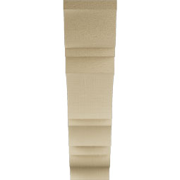 Ekena Millwork - BKTUR055X22X22BOA01RCPR - Timberthane Faux Wood Balboa Style Bracket, Traditional Ends, 5 1/2"W x 22"D x 22"H, Primed Tan