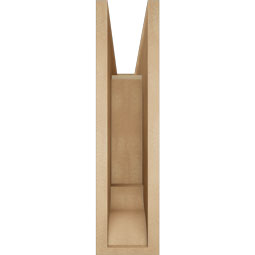 Ekena Millwork - BKTUR055X22X22BOA01RCPR - Timberthane Faux Wood Balboa Style Bracket, Traditional Ends, 5 1/2"W x 22"D x 22"H, Primed Tan
