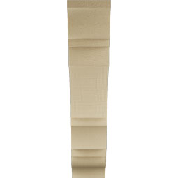 Ekena Millwork - BKTUR055X22X26BOA01RCPR - Timberthane Faux Wood Balboa Style Bracket, Traditional Ends, 5 1/2"W x 22"D x 26"H, Primed Tan