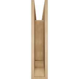Ekena Millwork - BKTUR055X22X26BOA01RCPR - Timberthane Faux Wood Balboa Style Bracket, Traditional Ends, 5 1/2"W x 22"D x 26"H, Primed Tan