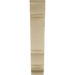 Ekena Millwork - BKTUR055X22X30BOA01RCPR - Timberthane Faux Wood Balboa Style Bracket, Traditional Ends, 5 1/2"W x 22"D x 30"H, Primed Tan