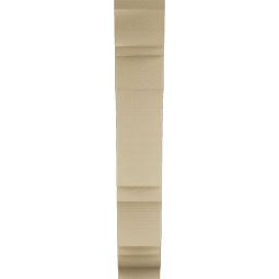 Ekena Millwork - BKTUR055X22X34BOA01RCPR - Timberthane Faux Wood Balboa Style Bracket, Traditional Ends, 5 1/2"W x 22"D x 34"H, Primed Tan