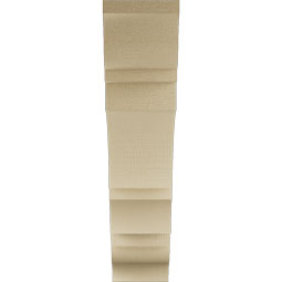 Ekena Millwork - BKTUR055X24X24BOA01RCPR - Timberthane Faux Wood Balboa Style Bracket, Traditional Ends, 5 1/2"W x 24"D x 24"H, Primed Tan